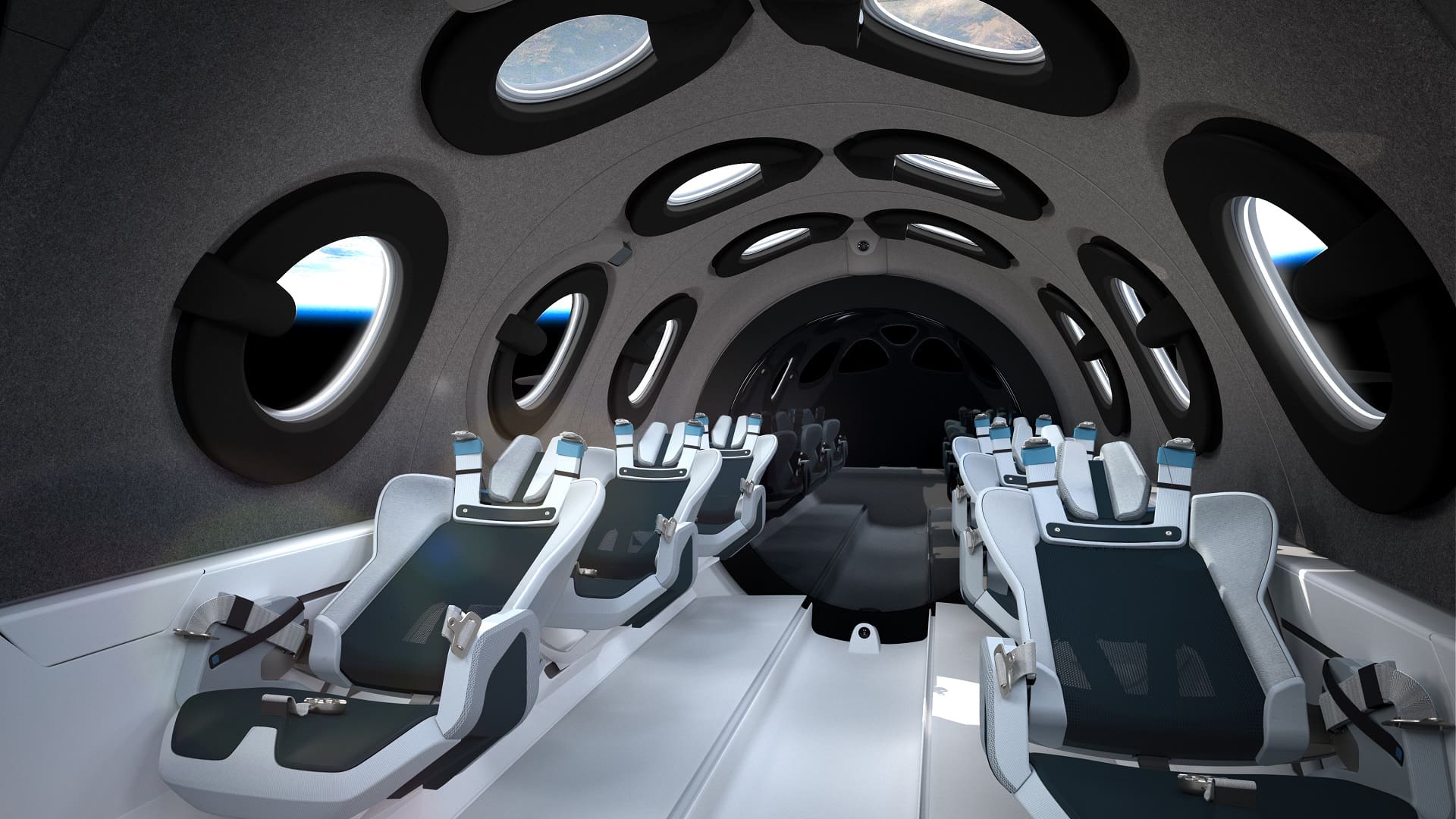 Virgin Galactic reveals spacecraft cabin interiors