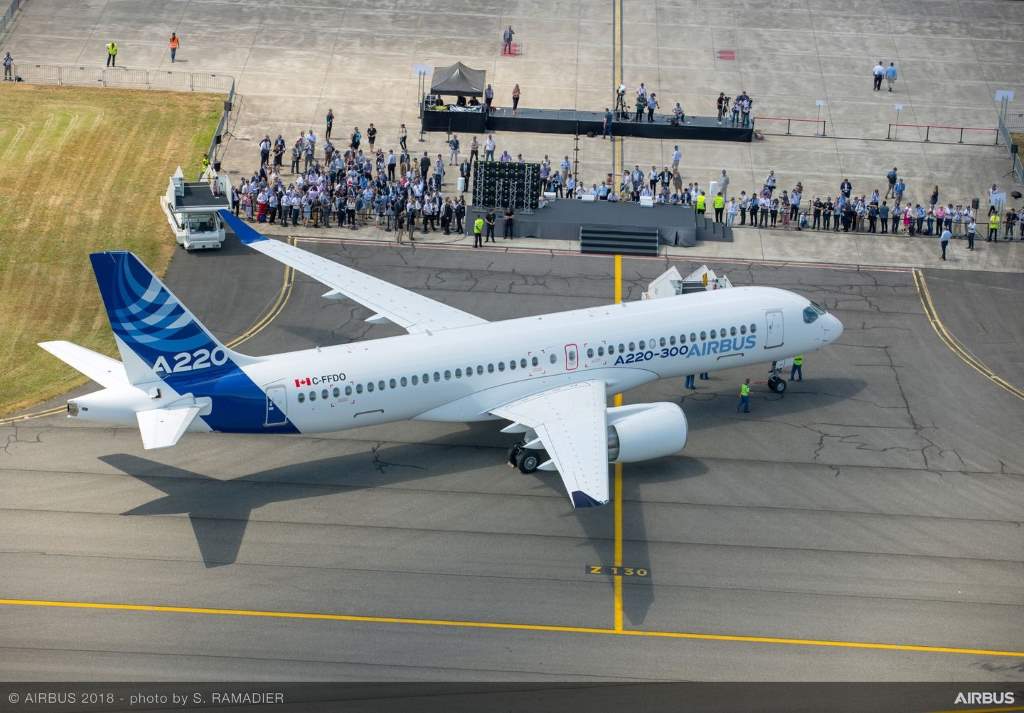 Airbus celebrates five years of the A220 aircraft