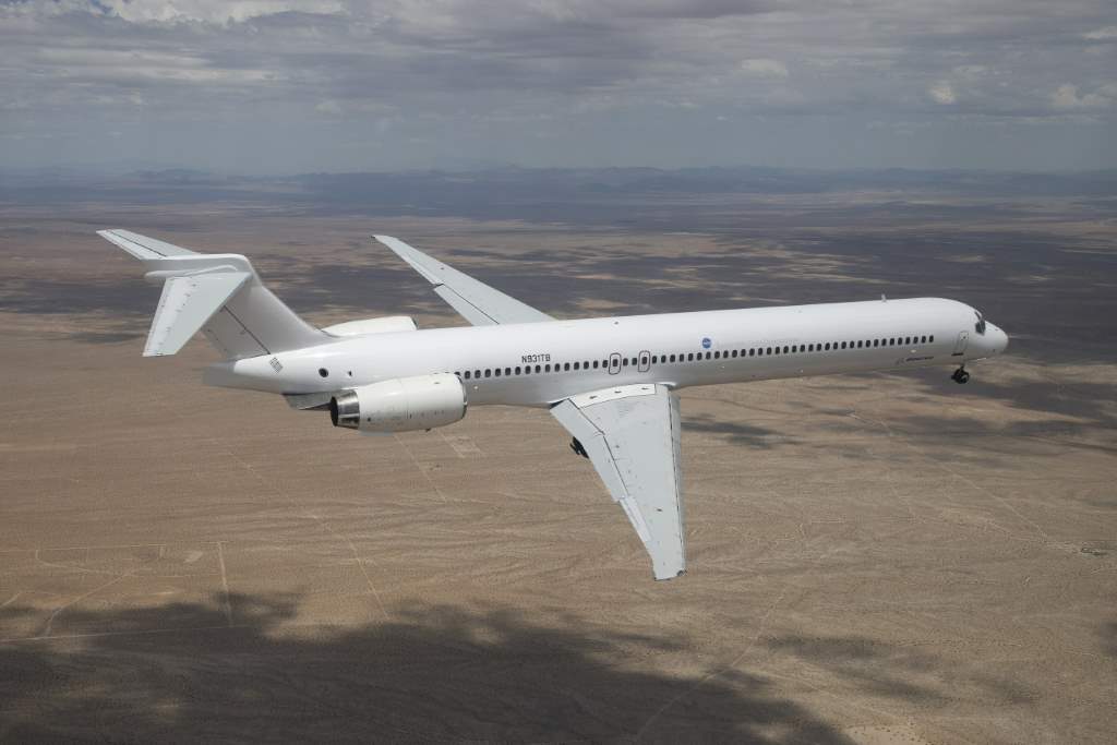 Aircraft arrives at Boeing site for sustainable X-plane conversion