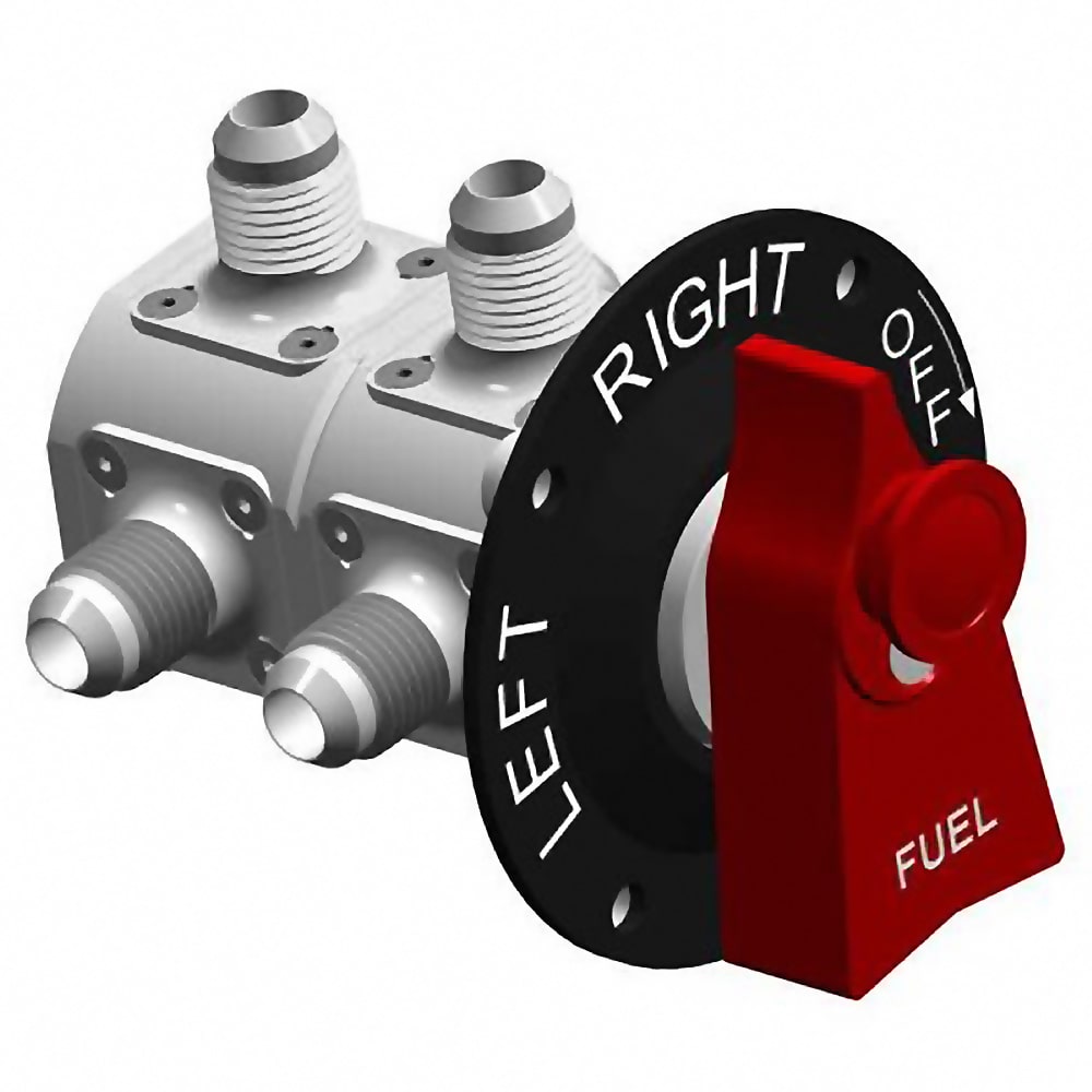 An Andair duplex fuel selector for which most component parts are produced on Citizen Miyano fixed-head lathes at Andair