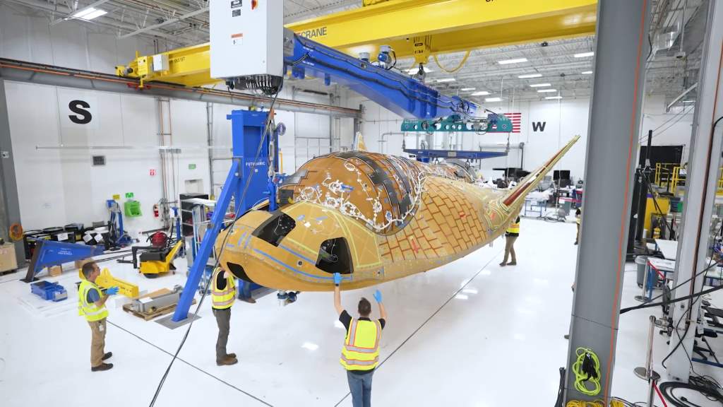 Dream Chaser during assembly