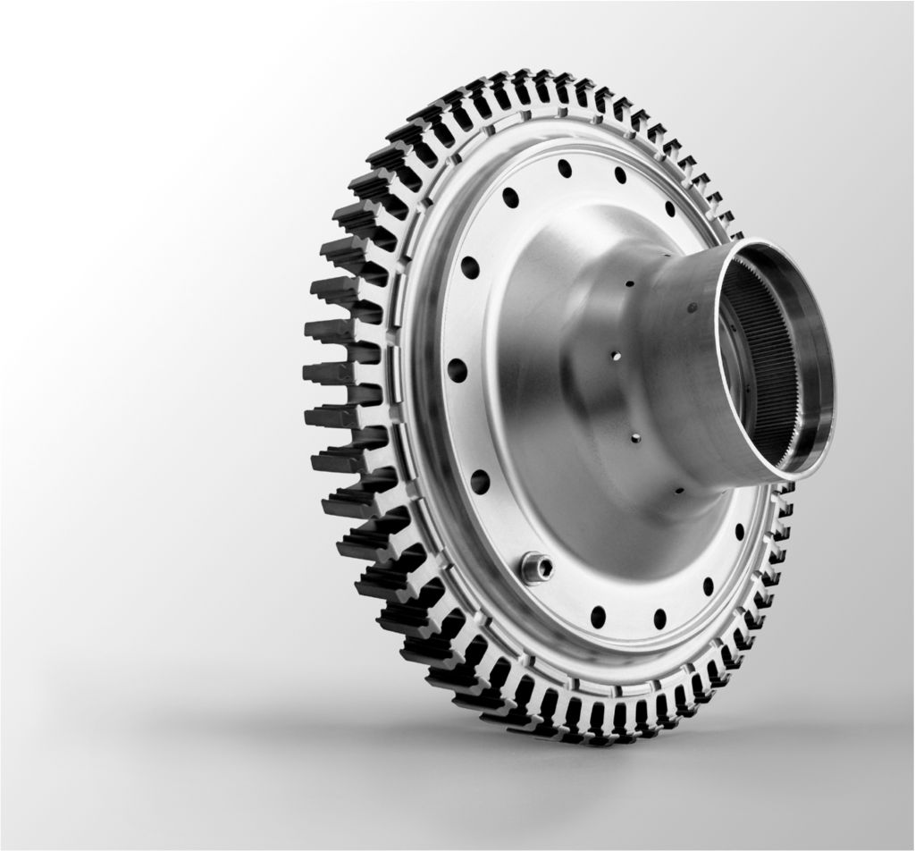 Fir-tree turbine disk in Inconel made with a CUT 200 Dedicated wire-cutting EDM machine