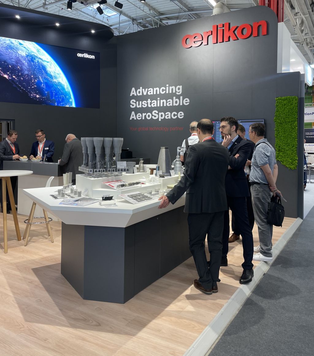 The Oerlikon stand at the Paris Airshow 2023