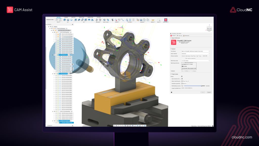 CAM Assist now comes with 3+2 machining toolpath capability, greatly expanding the complexity of components and toolpath strategies required