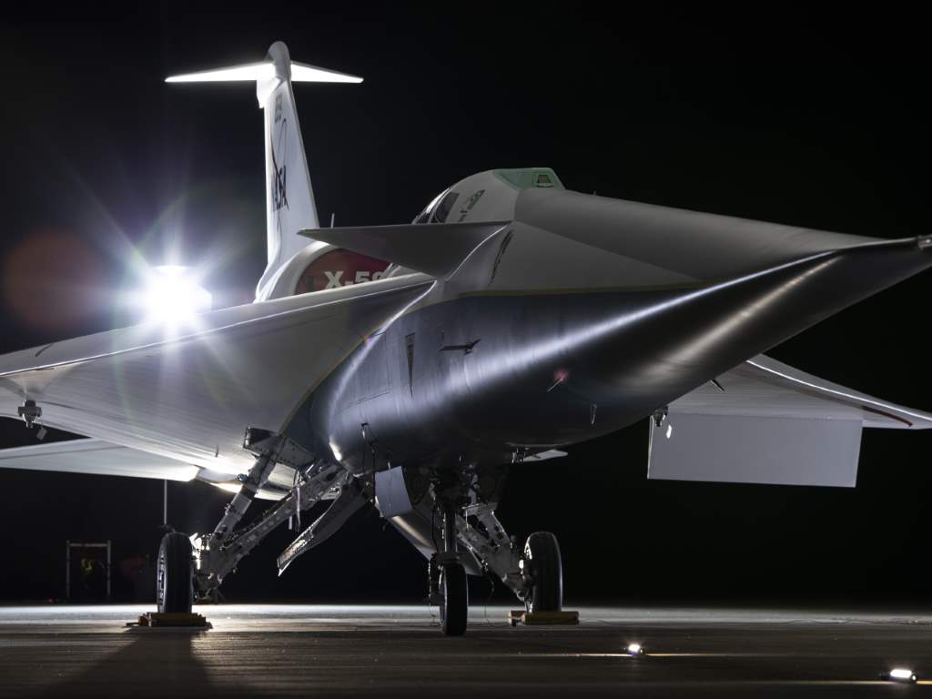 X-59 quiet supersonic jet revealed at Lockheed Martin Skunk Works