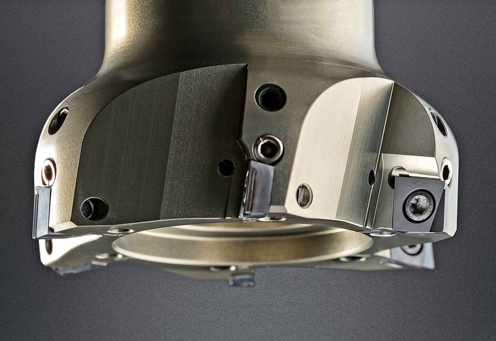 Horn extends DTM face milling cutter system