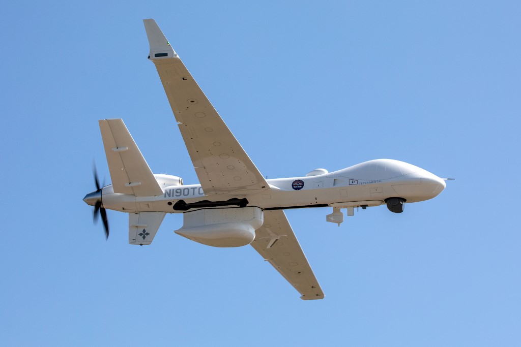 New General Atomics unmanned drone takes to the skies in the UK