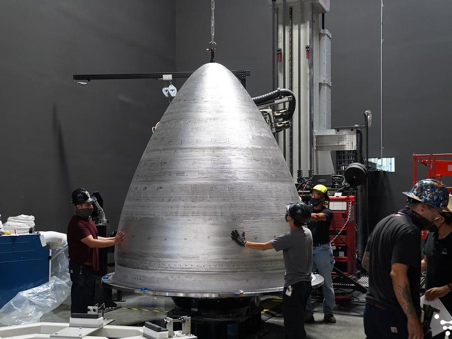 Entirely 3D printed rocket nose made at Relativity Space