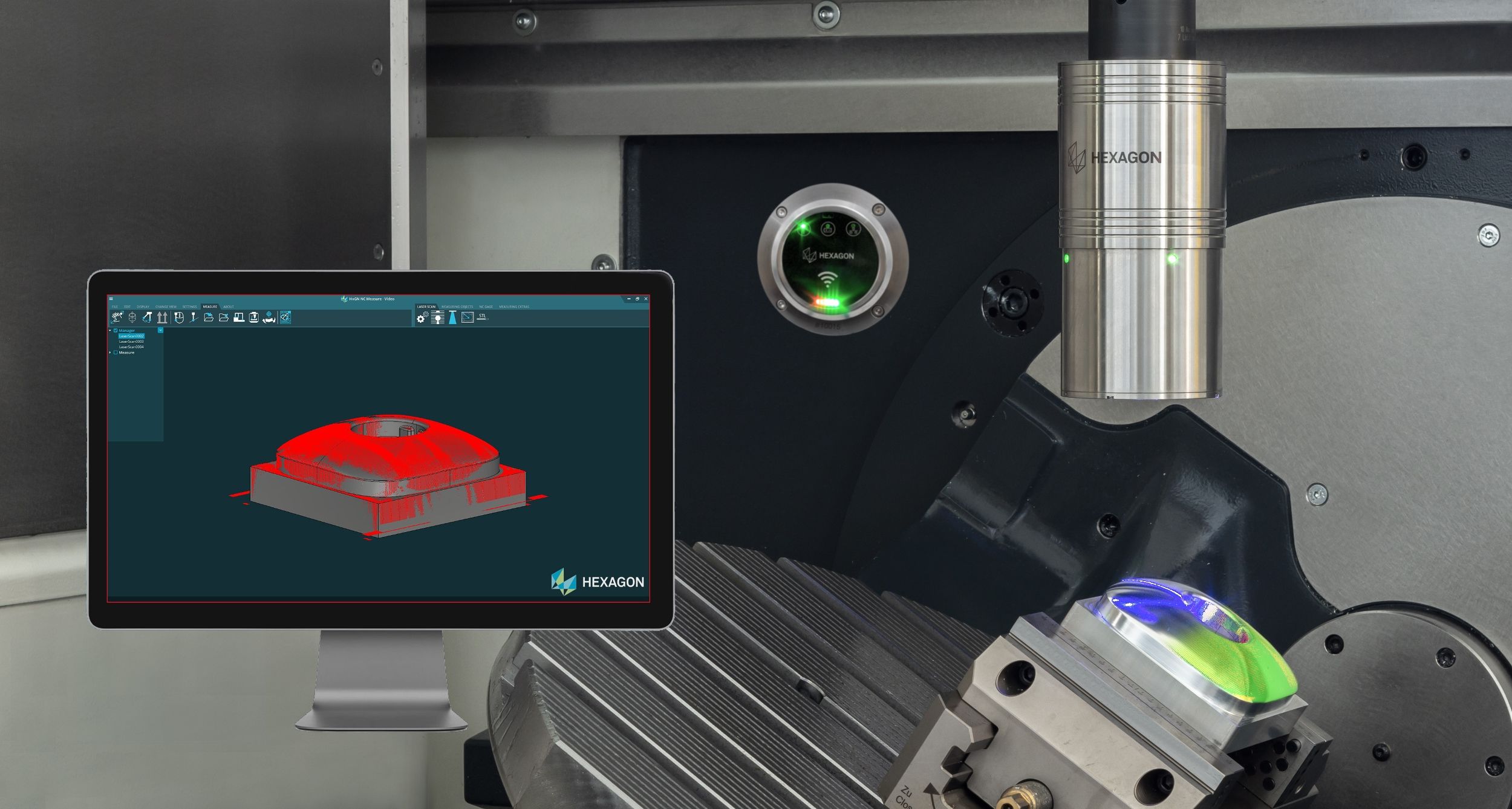 Hexagon unveils wireless laser scanner for on-machine part measurement